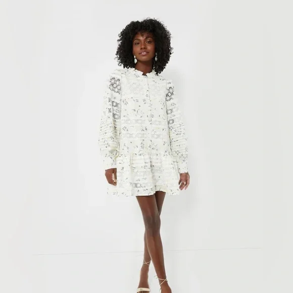 white christmas dresses White Eyelet Crawford Dress main image 1